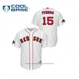 Maglia Baseball Uomo Boston Red Sox Dustin Pedroia 2019 Gold Program Cool Base Bianco