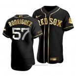 Maglia Baseball Uomo Boston Red Sox Eduardo Rodriguez Golden Edition Autentico Nero