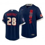 Maglia Baseball Uomo Boston Red Sox J.d. Martinez 2021 All Star Replica Blu