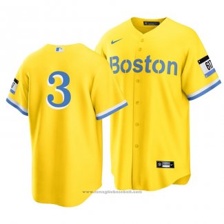 Maglia Baseball Uomo Boston Red Sox Jonathan Arauz 2021 City Connect Replica Or