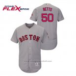 Maglia Baseball Uomo Boston Red Sox Mookie Betts Autentico Flex Base Grigio