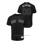 Maglia Baseball Uomo Boston Red Sox Personalizzate 2019 Players Weekend Autentico Nero