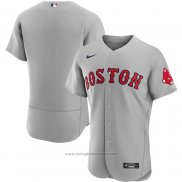 Maglia Baseball Uomo Boston Red Sox Road Autentico Grigio