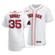 Maglia Baseball Uomo Boston Red Sox Steven Wright Bianco