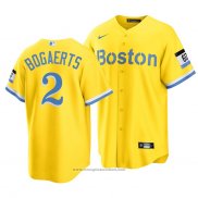 Maglia Baseball Uomo Boston Red Sox Xander Bogaerts 2021 City Connect Replica Or