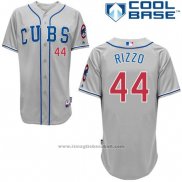 Maglia Baseball Uomo Chicago Cubs 44 Anthony Rizzo Autentico Collection Grigio Cool Base