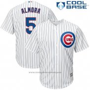 Maglia Baseball Uomo Chicago Cubs 5 Albert Almora Bianco Cool Base