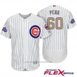 Maglia Baseball Uomo Chicago Cubs 60 Felix Pena Bianco Or Flex Base