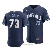 Maglia Baseball Uomo Chicago Cubs Adbert Alzolay 2021 City Connect Autentico Blu