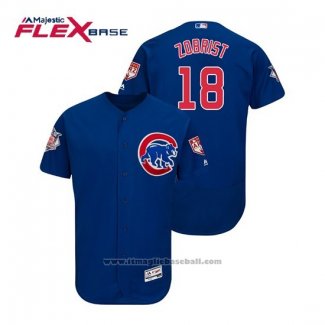 Maglia Baseball Uomo Chicago Cubs Ben Zobrist Flex Base Allenamento Primaverile 2019 Blu