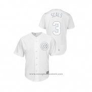 Maglia Baseball Uomo Chicago Cubs Daniel Descalso 2019 Players Weekend Scals Replica Bianco
