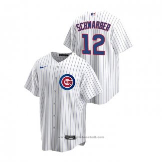 Maglia Baseball Uomo Chicago Cubs Kyle Schwarber Replica Home Bianco