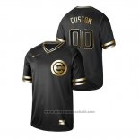 Maglia Baseball Uomo Chicago Cubs Personalizzate 2019 Golden Edition V Neck Nero