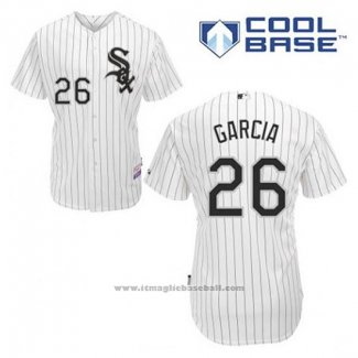 Maglia Baseball Uomo Chicago White Sox 26 Avisail Garcia Bianco Home Cool Base