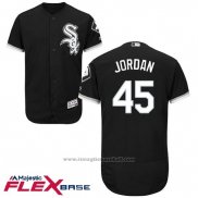 Maglia Baseball Uomo Chicago White Sox Michael Jordan 45 Autentico Collection Flex Base Nero Giocatore