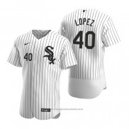 Maglia Baseball Uomo Chicago White Sox Reynaldo Lopez Autentico 2020 Primera Bianco