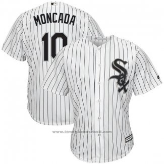 Maglia Baseball Uomo Chicago White Sox Yoan Moncada 10 Bianco Replica Giocatore