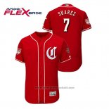 Maglia Baseball Uomo Cincinnati Reds Eugenio Suarez 2019 Allenamento Primaverile Flex Base Rosso