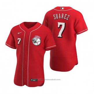 Maglia Baseball Uomo Cincinnati Reds Eugenio Suarez Autentico 2020 Alternato Rosso