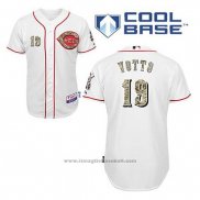 Maglia Baseball Uomo Cincinnati Reds Joey Votto 19 Bianco Usmc Cool Base