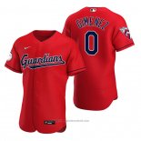 Maglia Baseball Uomo Cleveland Guardians Andres Gimenez Autentico Alternato Rosso