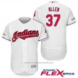 Maglia Baseball Uomo Cleveland Indians 2017 Postseason Cody Allen Bianco Flex Base