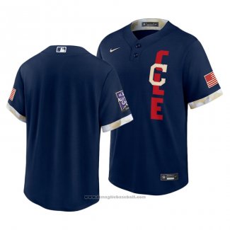 Maglia Baseball Uomo Cleveland Indians 2021 All Star Replica Blu