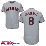 Maglia Baseball Uomo Cleveland Indians 8 Lonnie Chisenhall Grigio Flex Base