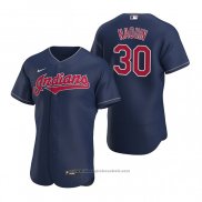 Maglia Baseball Uomo Cleveland Indians Tyler Naquin Autentico Alternato 2020 Blu