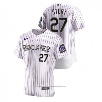 Maglia Baseball Uomo Colorado Rockies Trevor Story Authentic Bianco