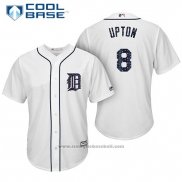 Maglia Baseball Uomo Detroit Tigers 2017 Stelle e Strisce Justin Upton Bianco Cool Base