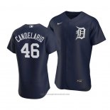 Maglia Baseball Uomo Detroit Tigers Jeimer Candelario Alternato Autentico Blu