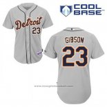 Maglia Baseball Uomo Detroit Tigers Kirk Gibson 23 Grigio Cool Base