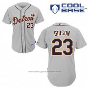 Maglia Baseball Uomo Detroit Tigers Kirk Gibson 23 Grigio Cool Base