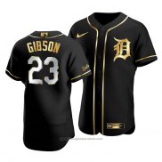 Maglia Baseball Uomo Detroit Tigers Kirk Gibson Golden Edition Autentico Nero
