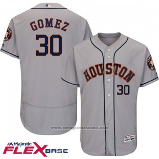 Maglia Baseball Uomo Houston Astros Carlos Gomez Grigio Flex Base Autentico Collection