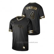 Maglia Baseball Uomo Houston Astros George Springer 2019 Golden Edition Nero