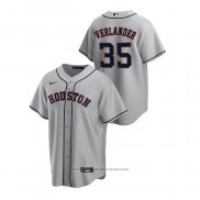 Maglia Baseball Uomo Houston Astros Justin Verlander Replica Road Grigio