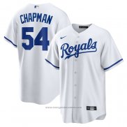 Maglia Baseball Uomo Kansas City Royals Aroldis Chapman Home Replica Bianco