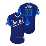 Maglia Baseball Uomo Kansas City Royals Brian Flynn 2018 LLWS Players Weekend Flynny Blu