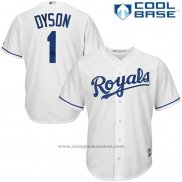 Maglia Baseball Uomo Kansas City Royals Jarrod Dyson Bianco Cool Base