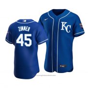 Maglia Baseball Uomo Kansas City Royals Kyle Zimmer Autentico Alternato Blu