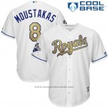 Maglia Baseball Uomo Kansas City Royals Mike Moustakas Bianco Cool Base