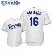 Maglia Baseball Uomo Kansas City Royals Paulo Orlando Cool Base Home Bianco