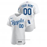Maglia Baseball Uomo Kansas City Royals Personalizzate Authentic Bianco