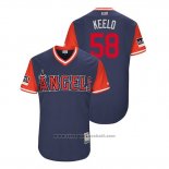 Maglia Baseball Uomo Los Angeles Angels Akeel Morris 2018 LLWS Players Weekend Keelo Blu