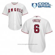 Maglia Baseball Uomo Los Angeles Angels David Freese 6 Bianco Home Cool Base