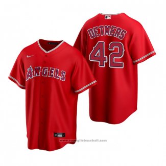 Maglia Baseball Uomo Los Angeles Angels Reid Detmers Replica 2020 Rosso