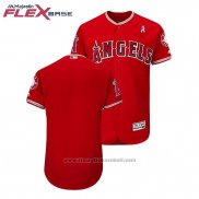 Maglia Baseball Uomo Los Angeles Angels Scarlet 2018 Festa del papa Flex Base