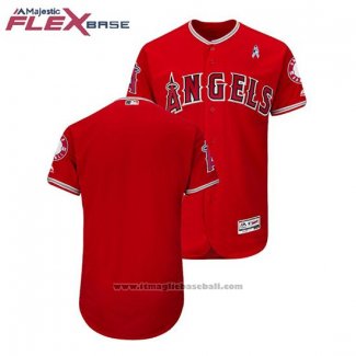 Maglia Baseball Uomo Los Angeles Angels Scarlet 2018 Festa del papa Flex Base